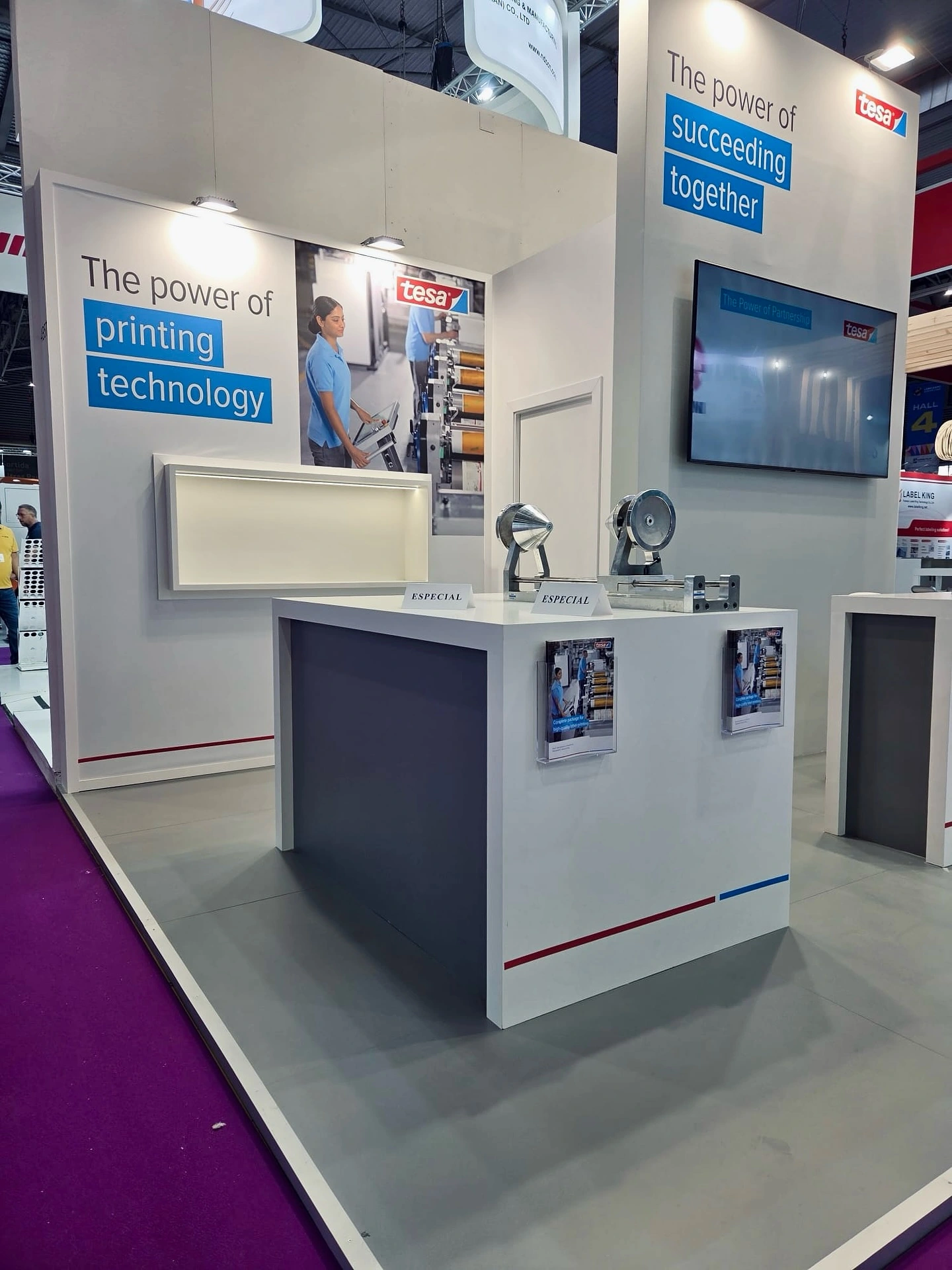 Book your stand in Spain: tesa stand at Labelexpo Europe, Fira Gran Via Barcelona, delivered by Exhibitek Displays
