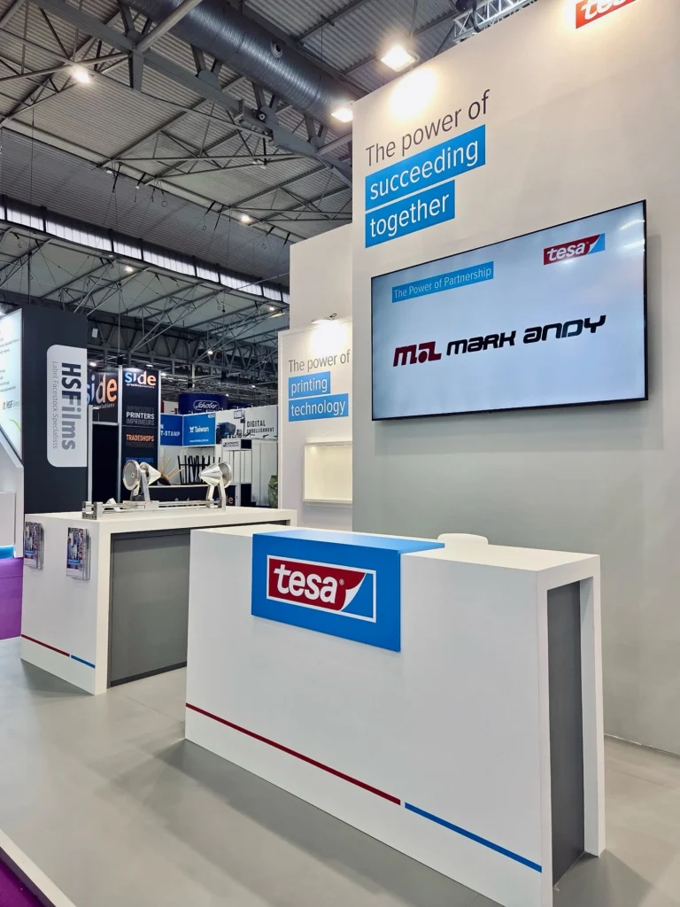 tesa exhibition stand at Labelexpo Europe in Barcelona